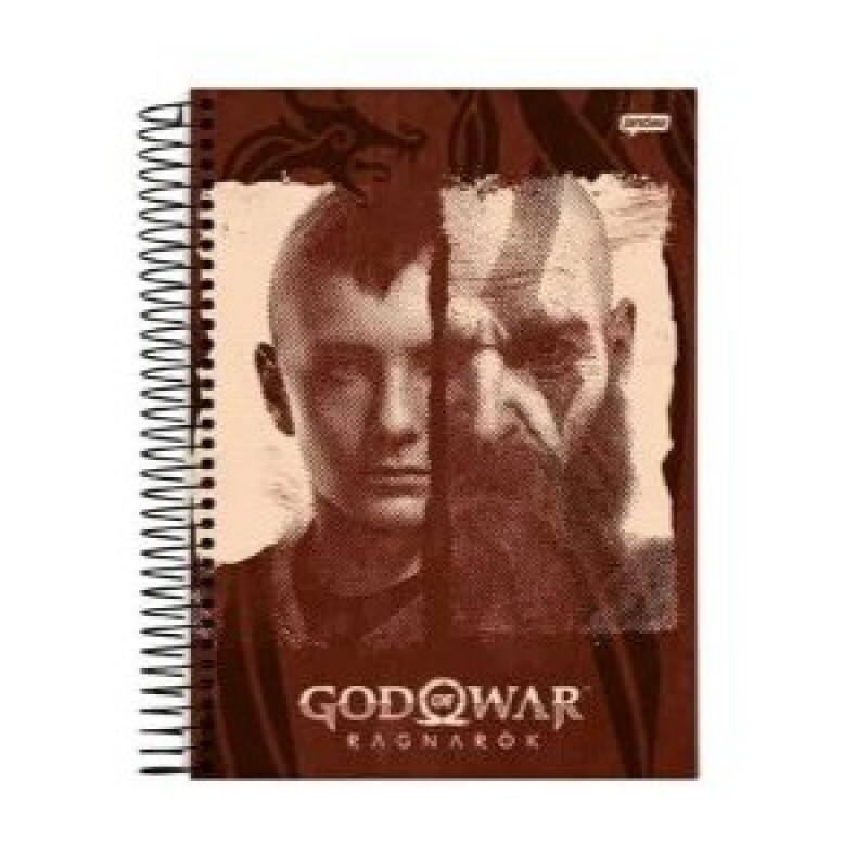 CADERNO ESPIRAL UNIV CD 10X1 160FLS GOD OF WAR