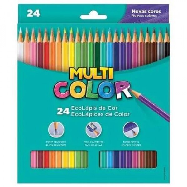 LAPIS DE COR MULTICOLOR C/ 24 CORES LAPIS DE COR MULTICOLOR C/ 24 CORES