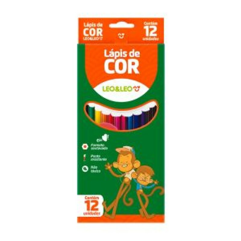 LAPIS DE COR LEO LEO G SEXTAVADO 12 CORES