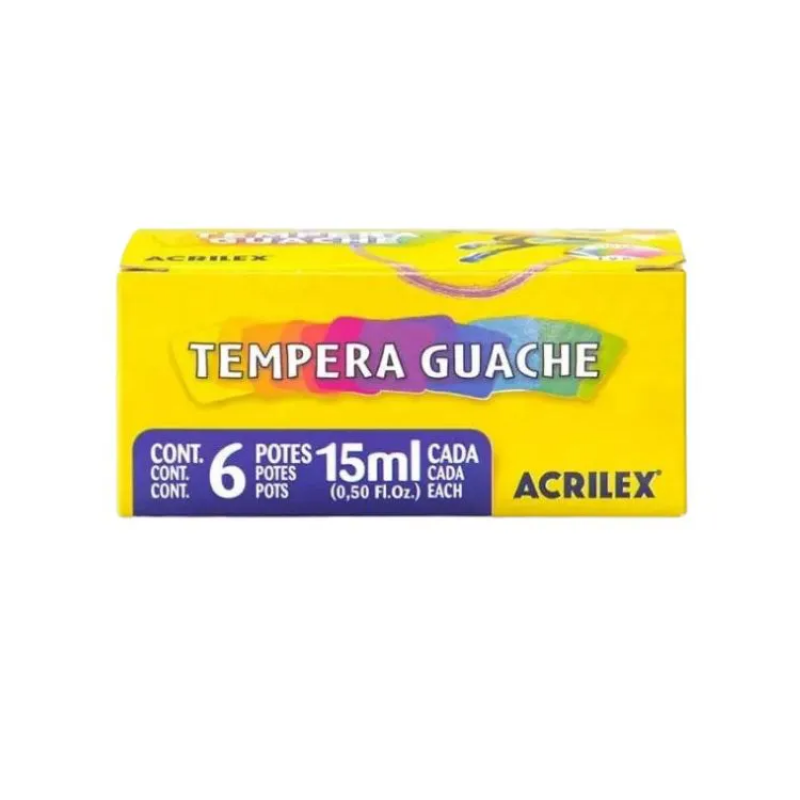 TINTA GUACHE 15ML C/6 ACRILEX TINTA GUACHE 15ML C/6 ACRILEX